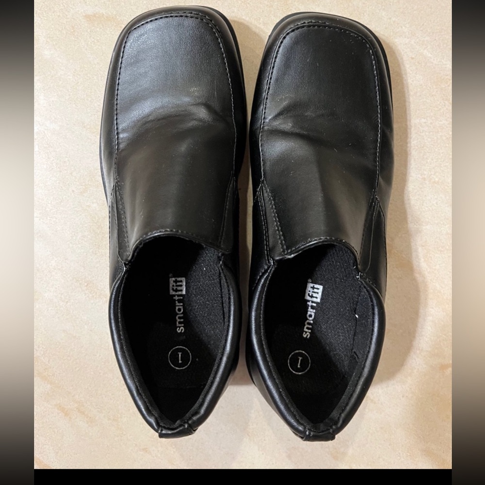 Black dress shoes boys size 1